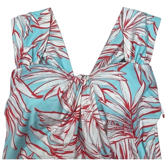 Vince Camuto Coastal Blue Draped Womens Tankini Swim Top Size XS - Picture 5 of 10